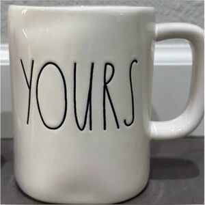 Rae Dunn White 'YOURS' Mug